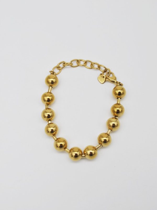 Pulseira bolas dourada