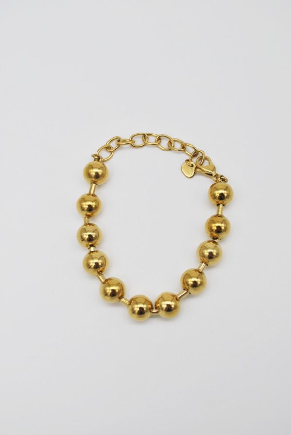 Pulseira bolas dourada