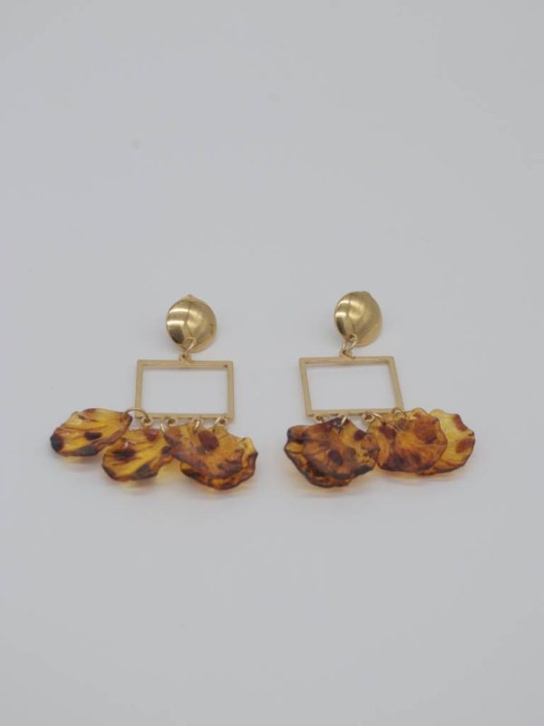 BRINCOS PÉTALAS ANIMAL PRINT