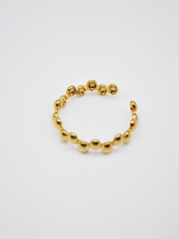 ANEL IRREGULAR DOURADO AJUSTÁVEL - AÇO INOXIDÁVEL