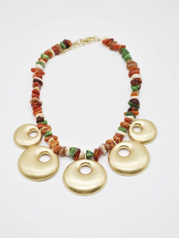COLAR MAXI COM PEDRAS E PENDENTES