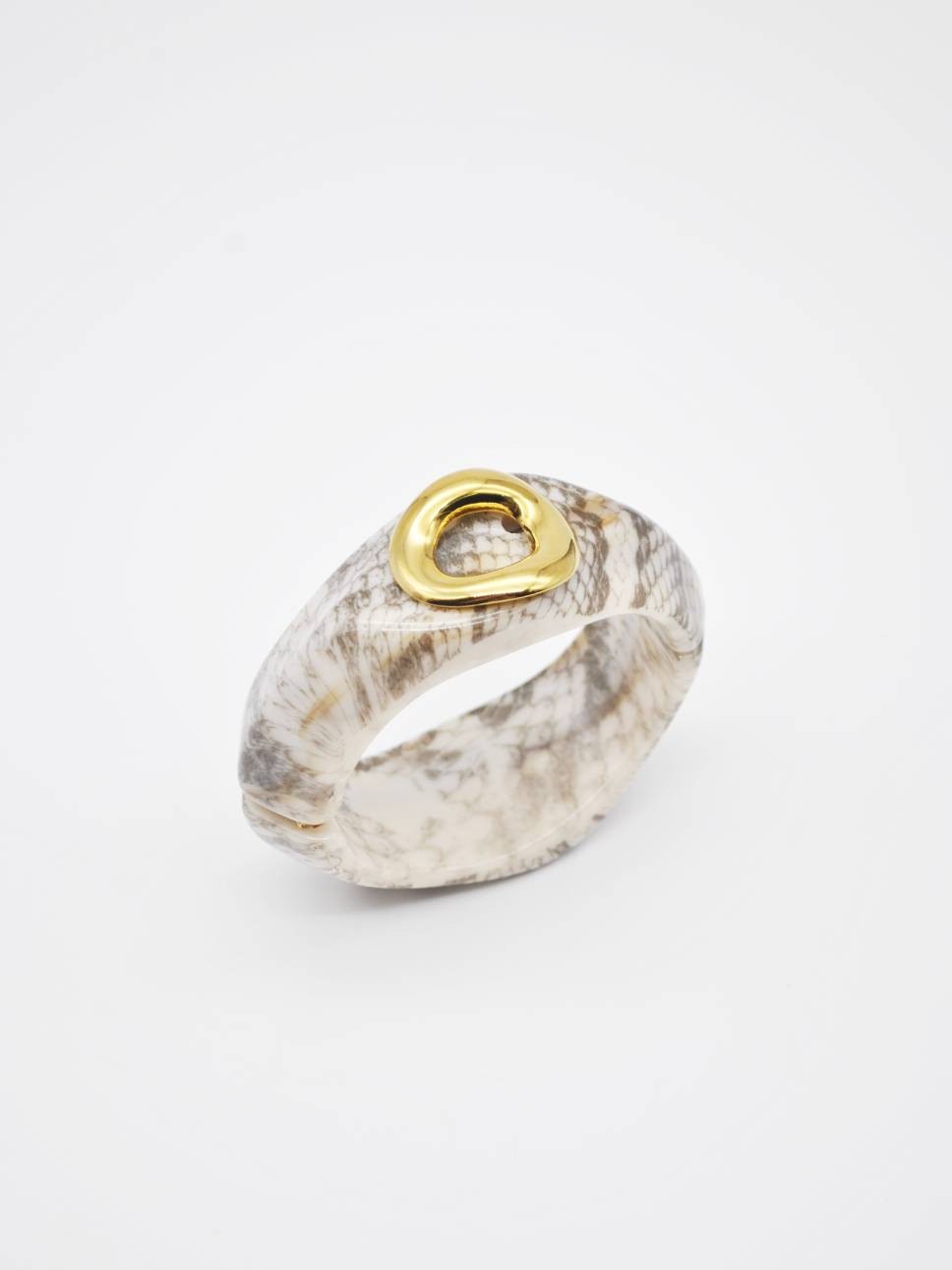 PULSEIRA RÍGIDA COM EFEITO PELE DE COBRA PULSEIRA RÍGIDA COM EFEITO PELE DE COBRA