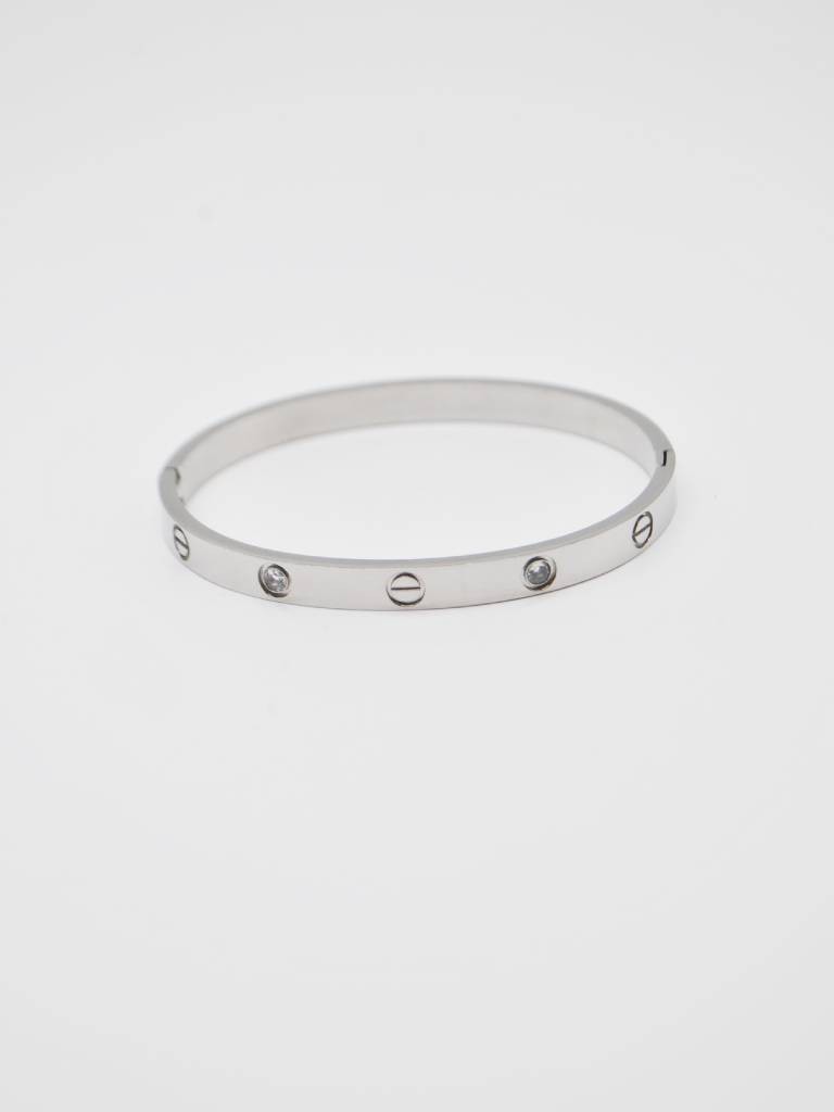 PULSEIRA RIGIDA PRATEADA PULSEIRA RIGIDA PRATEADA