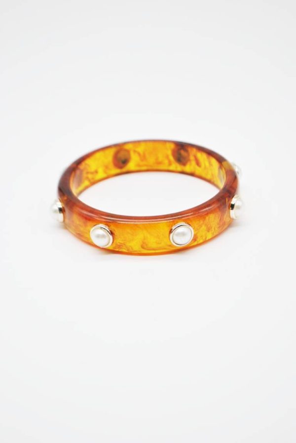 PULSEIRA RIGIDA COM PÉROLAS