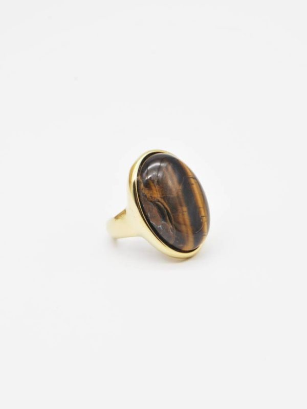 ANEL COM PEDRA CASTANHA