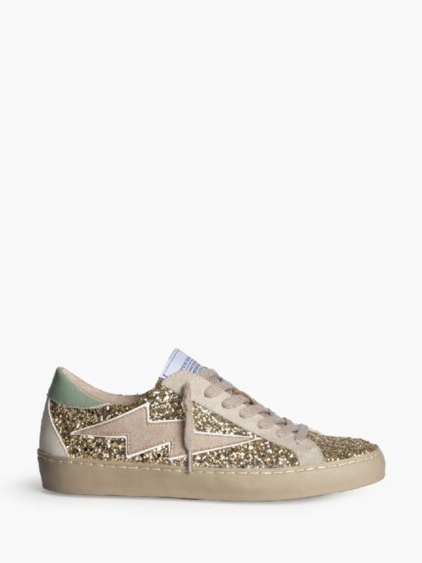 SAPATILHAS GLITTER DOURADAS