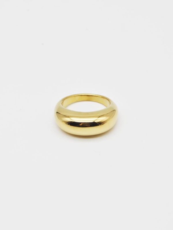 ANEL DOURADO LISO - AÇO INOXIDÁVEL
