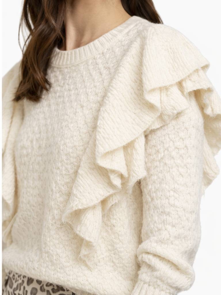 CAMISOLA DE MALHA COM FOLHOS CAMISOLA DE MALHA COM FOLHOS