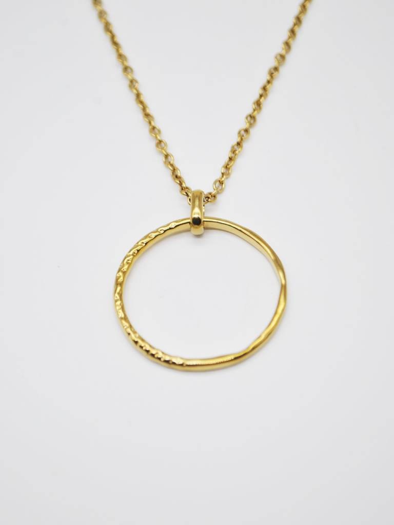 COLAR DOURADO COM PENDENTE CIRCULAR COLAR DOURADO COM PENDENTE CIRCULAR