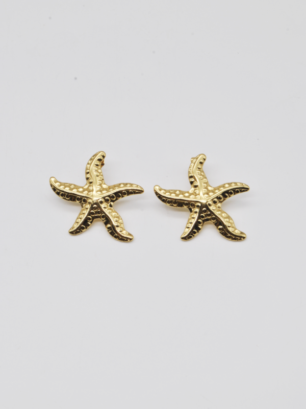 BRINCOS DOURADOS ESTRELA DO MAR