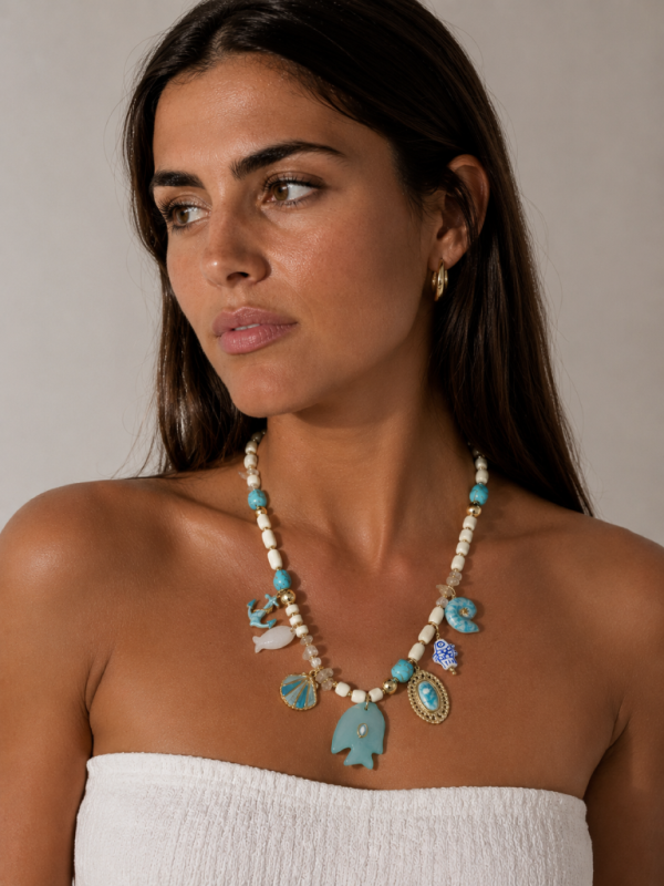 COLAR PENDENTES AZUL MARÍTMO