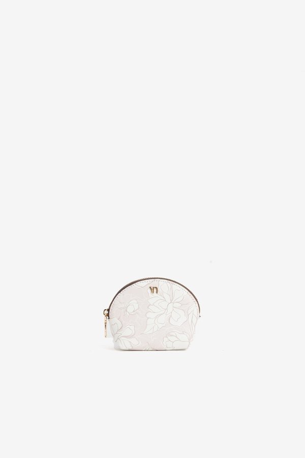 Porta moedas rosa floral